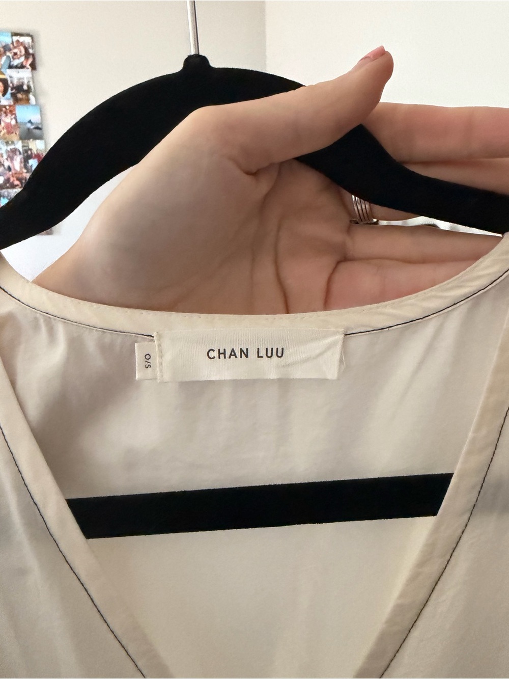 Chan Luu Cream V-Neck Maxi Dress - Picture 3 of 3